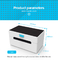 Portable Thermal 4 Inch Label Printer White Color ESC POS ZJ-9220