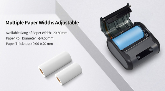 Handheld Mobile 3inch 80mm Portbale Mini Thermal Printer OEM ZJ-8007