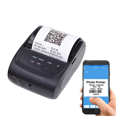 Portable 58mm Receipt Printer Thermal Bluetooth Restaurant Printer ZJ-5802