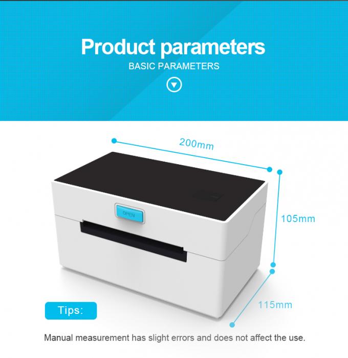 110mm Thermal FBA Bluetooth Shipping Label Printer For Logistics Industry